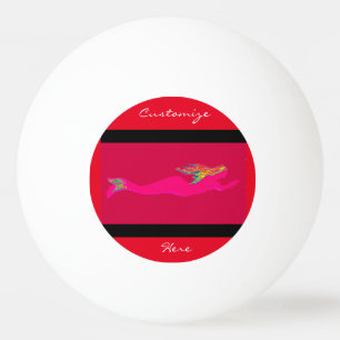 Rosa Meerjungfrauen Tischtennisball