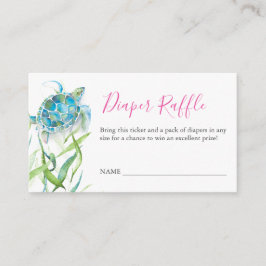 Rosa Meerschildkröten-Windeln Einladung Umschließu