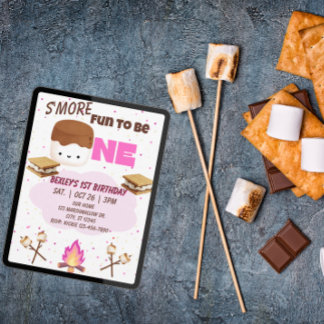 Rosa, Mehr S'more-Spaß, um Eins zu sein, 1. Geburt Einladung