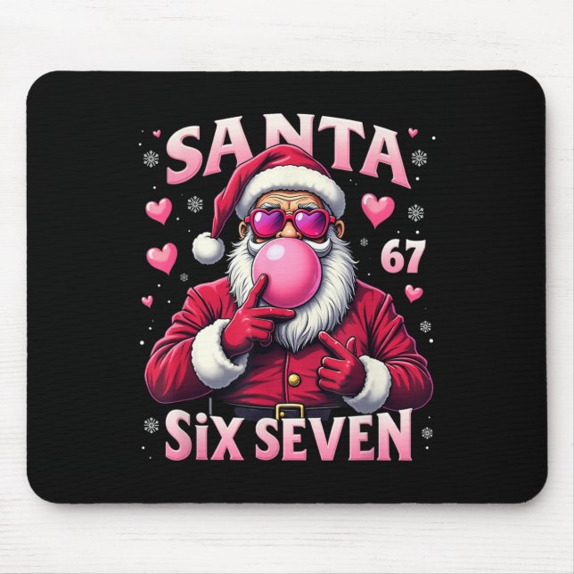 Rosa Meme Weihnachten Jungen Mädchen  Mousepad (Vorne)