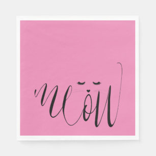 Rosa Meow Cat Serviette