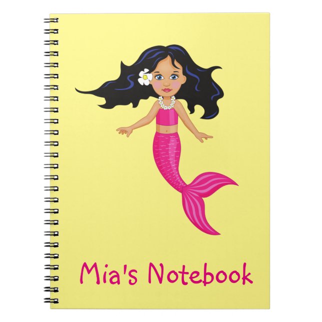 Rosa-Mermaid-Girl Notizblock (Vorderseite)