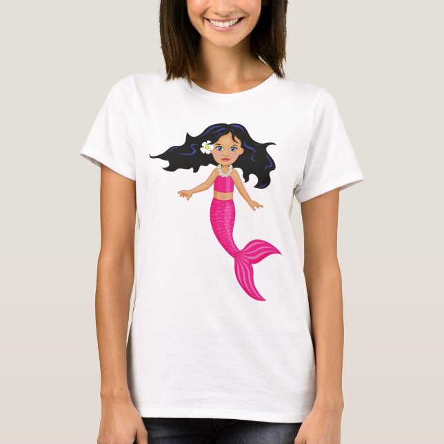 Rosa-Mermaid-Girl T-Shirt (Vorderseite)