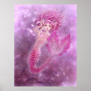 Rosa Mermaid Print Poster