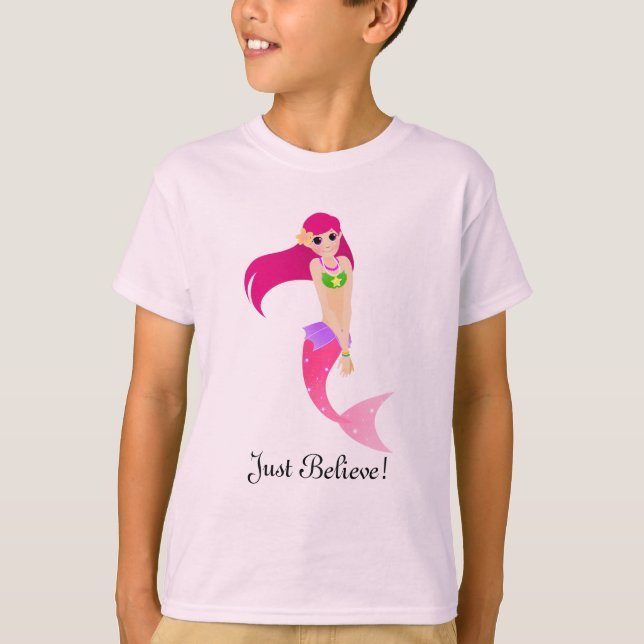 Rosa Mermaid T-Shirt (Vorderseite)