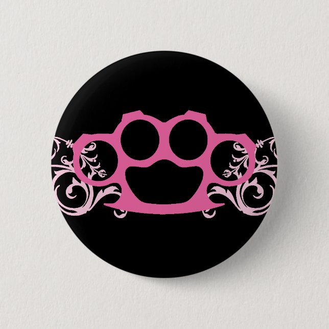 Rosa Messingknöchel Button (Vorderseite)