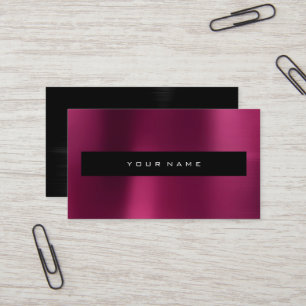 Rosa metallischer schwarzer Mode-Stylist Visitenkarte