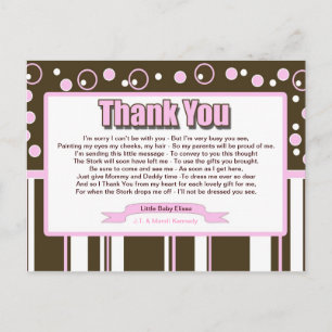 Rosa Metro Postkarte