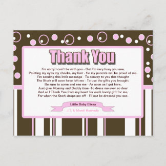 Rosa Metro Postkarte