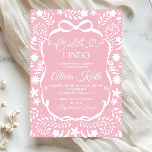 Rosa mexikanische Babyparty Cielito Lindo  Einladung