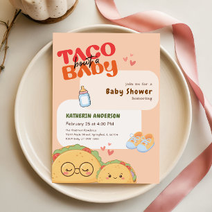 Rosa mexikanische Taco-Party zur Babyparty-Einladu Einladung