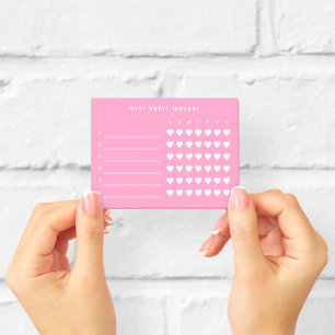 Rosa Mini-Habit-Tracker-Haftnotizen Post-it Klebezettel