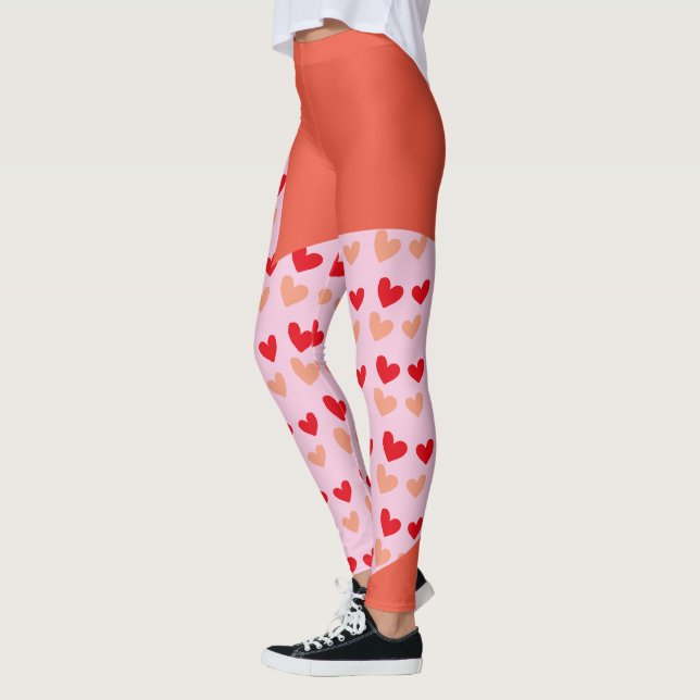 Rosa Mini-Herzen Leggings (Links)