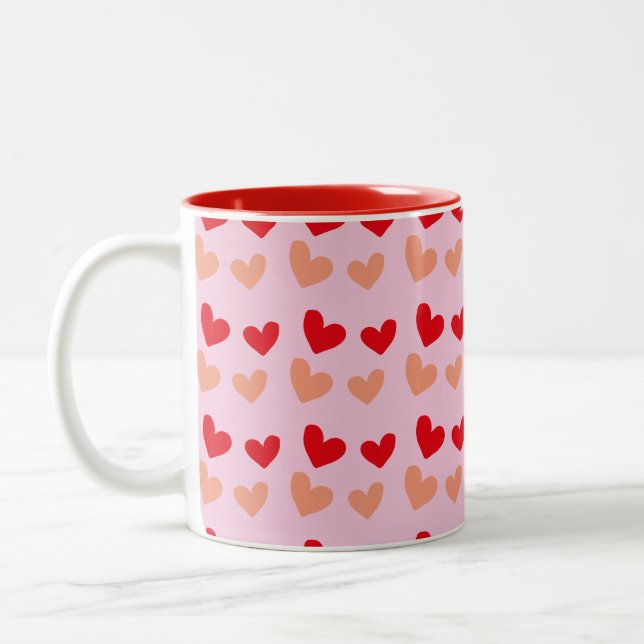 Rosa Mini-Herzen Tasse & Cups (Links)