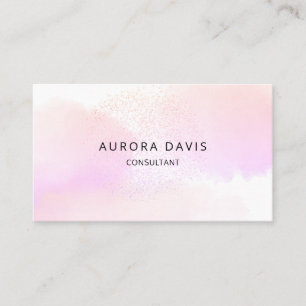Rosa Minimalistisch Modernes, pastellfarbenes Wass Visitenkarte