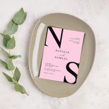 Rosa Minimalistisch und elegant kühne Hochzeit