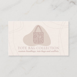 Rosa Minimalistische ästhetische feminine Totasche Visitenkarte