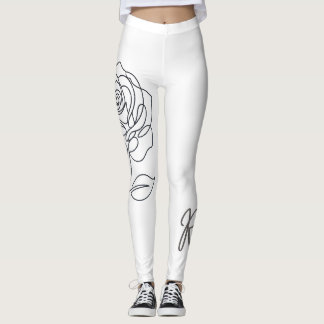 Rosa Minimalistische Linien Kunst Leggings