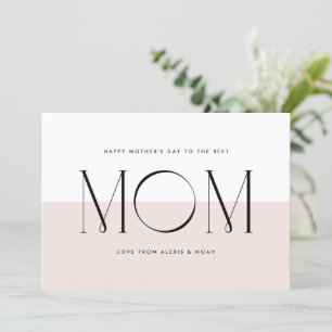 Rosa Minimalistische Mama je Muttertag Feiertagskarte