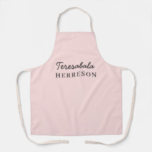 Rosa minimalistischer femininer Monogramm Schürze