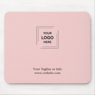 Rosa minimalistisches Firmen-Geschäfts-Logo-Mauspa Mousepad