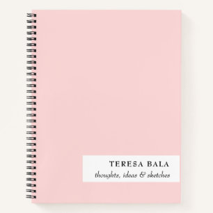 Rosa minimalistisches Modernes Design Notizbuch