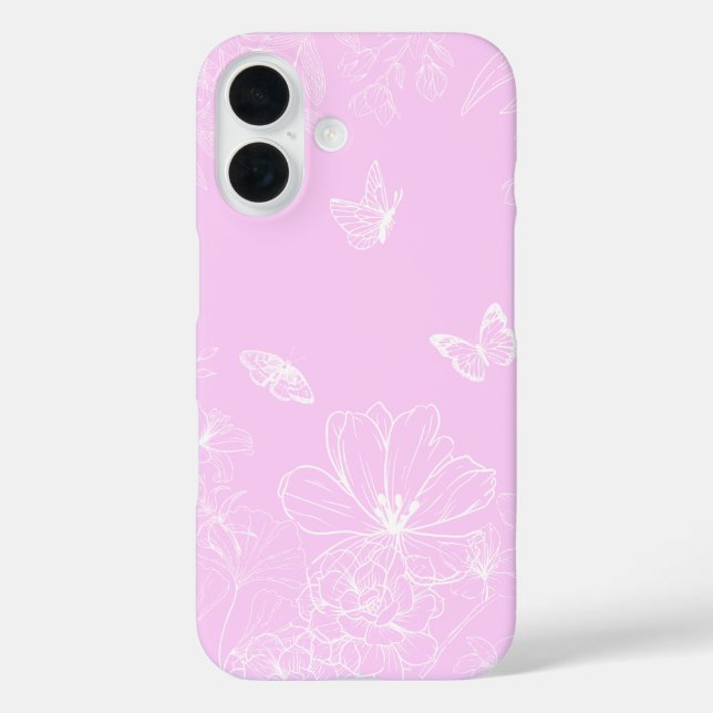 Rosa Minimalistisches Muster Modernes, Abstraktes Case-Mate iPhone Hülle (Rückseite)