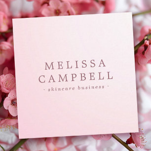 Rosa minimalistisches professionelles Design für F Quadratische Visitenkarte