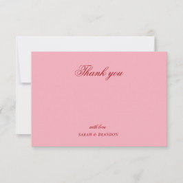 Rosa minimalistisches Skript Hochzeit Danke 