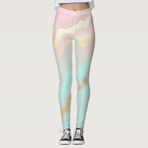 Rosa Mint Gold Luxus Populäre Kollektion Leggings