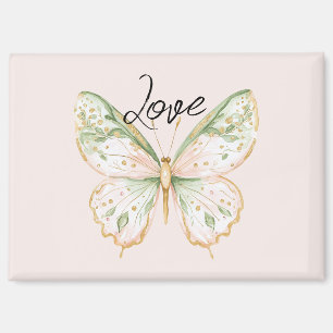 Rosa Mintgrün Gold Schmetterling Liebe Magnet