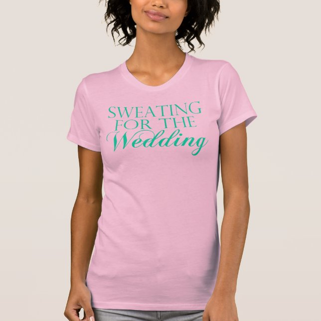 Rosa & Minze Schwitzen für die Hochzeit. Singlet T-Shirt (Vorderseite)