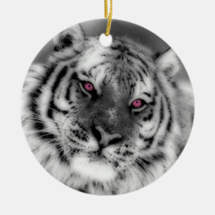 Rosa Mit Augen Tiger Keramikornament