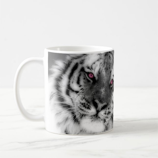 Rosa Mit Augen Tiger Tasse (Links)