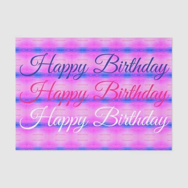 Rosa mit Blau Seidenpapier (Vorderseite)