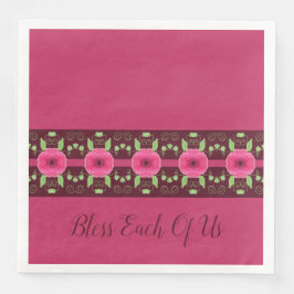 Rosa mit Blütenfarbe Serviette