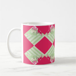 Rosa mit Imitaten Patchwork-Tasse Tasse