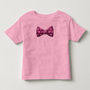 Rosa mit lila Bogen-Krawatte mit rosa Kleinkind T-shirt