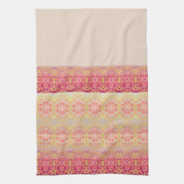Rosa mit Muster Geschirrtuch