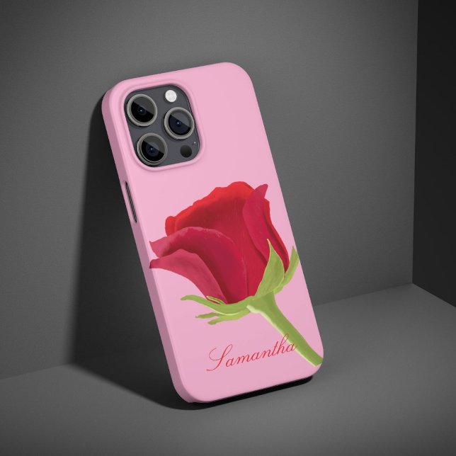 Rosa mit rote Rose iPhone Gehäuse Case-Mate iPhone Hülle (Von Creator hochgeladen)