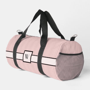 Rosa mit schwarzen Pinstreifen Duffle Bag