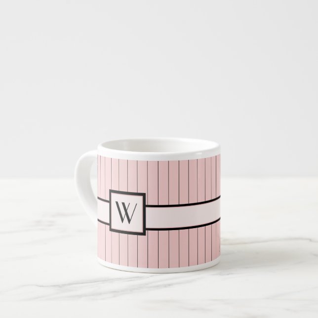 Rosa mit schwarzen Pinstripes Spezielle Tasse (Vorderseite Links)