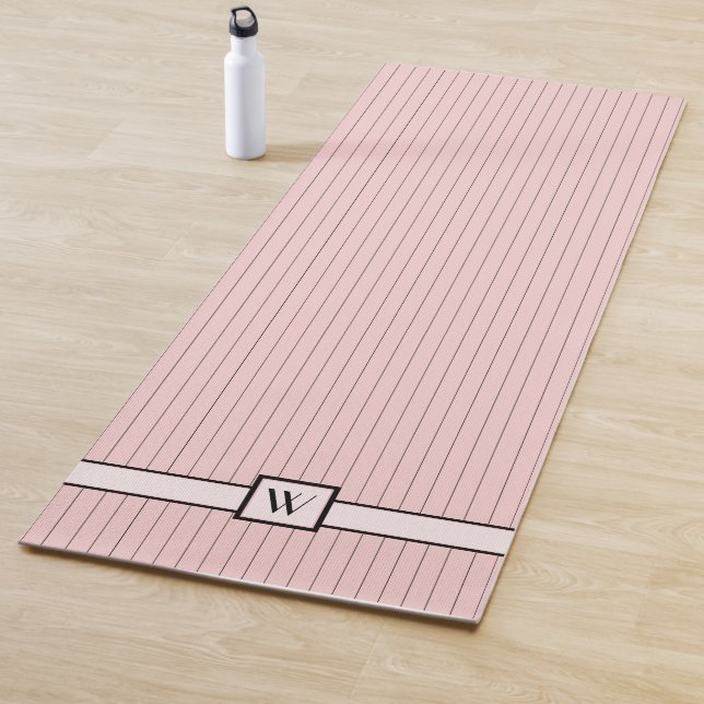 Rosa mit schwarzen Pinstripes Yogamatte (Beispiel)