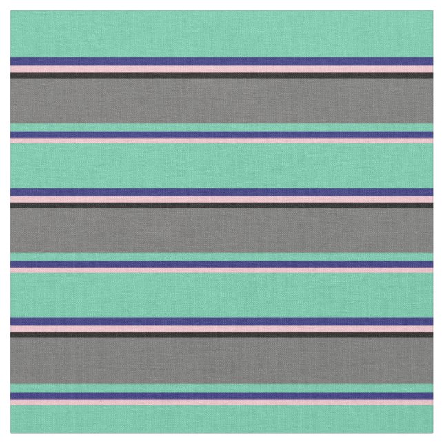 Rosa, Mitternachtsblau, Aquamarine, Dim Grau und S Stoff (Nahaufnahme)
