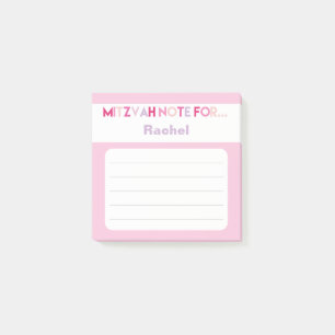 Rosa Mitzvah Hinweis: 3x3 Sticky Pad Post-it Klebezettel