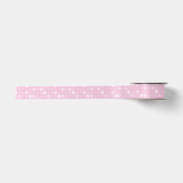 Rosa Mod-Polka-Punkt-Baby-Dusche Satinband