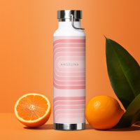 Rosa Mod Retro Strickter Muster Individuelle Name