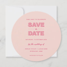 Rosa Modern formatierter Text Save the Date Einladung