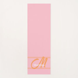 Rosa Modern Monogram, Initial Yoga Mat Yogamatte
