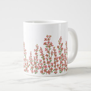 Rosa Moderne Blumenblüten Jumbo-Tasse